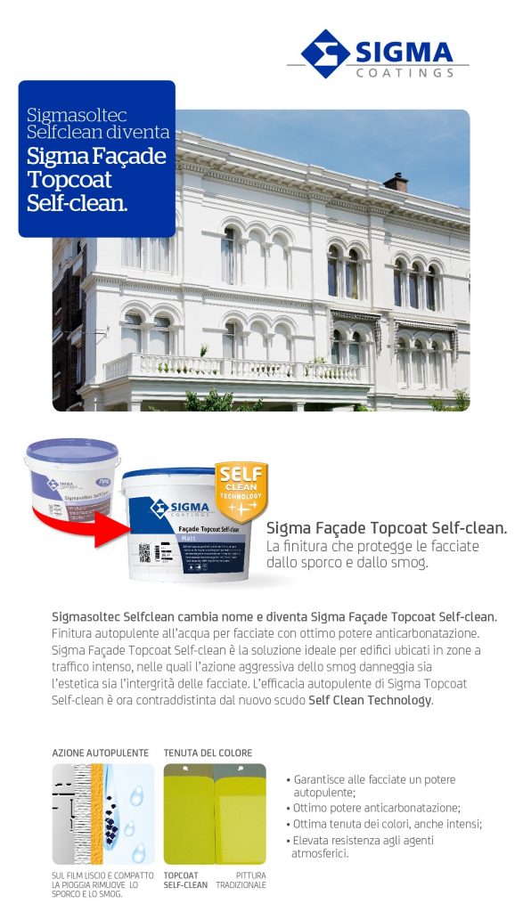 SIGMASOLTEC SELFCLEAN DIVENTA SIGMA FAÇADE TOPCOAT SELF-CLEAN